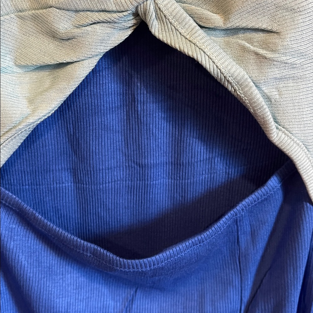 Oten Asymmetrical Teal and Blue Dress - Picture 3 of 4